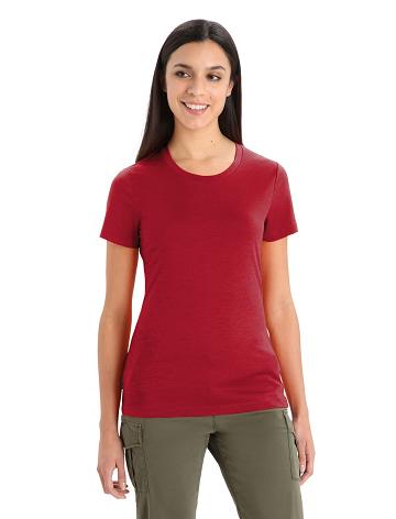 T Shirts Icebreaker Merino Tech Lite II Corta Sleeve Femme Rose | FR 1576MQZA